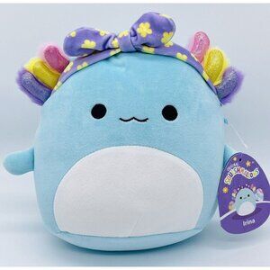 NWT Squishmallows 8" Irina Axolotl w Headband Squishdate 06.16.2023